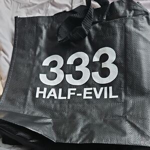 Black Half-Evil Tote Bag